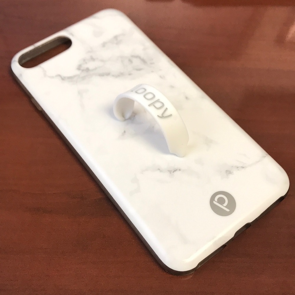 • Loopy • white marble case